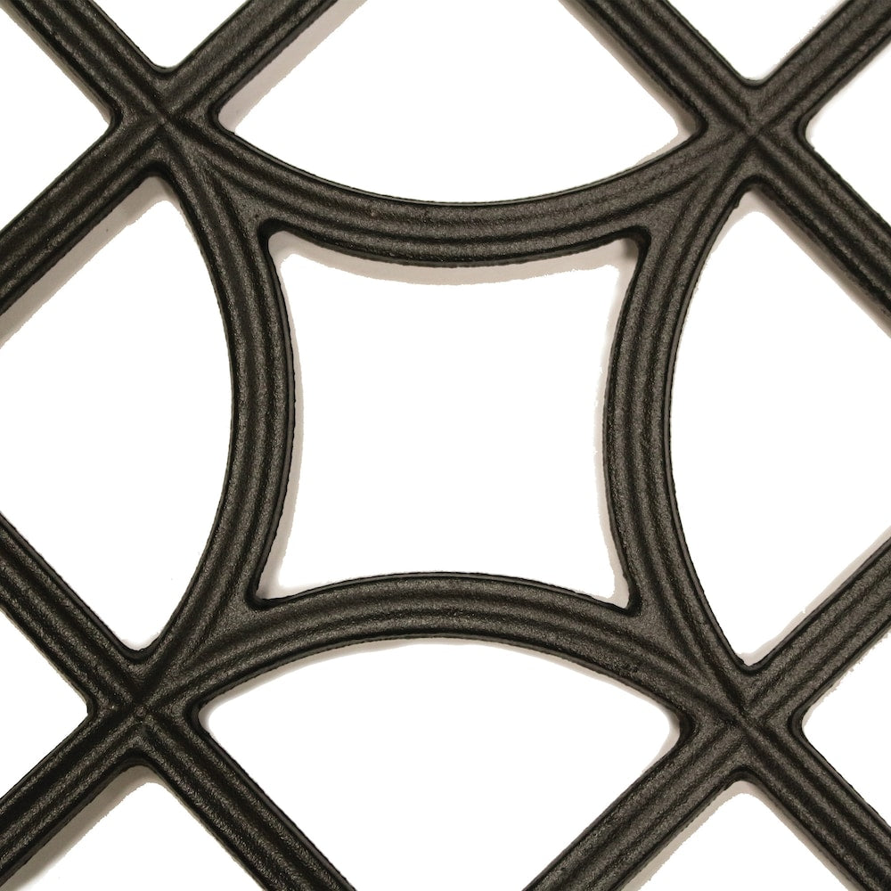 15 in. x 15 in. Square/Diamond Black Cast Aluminum Insert for Wooden Gate