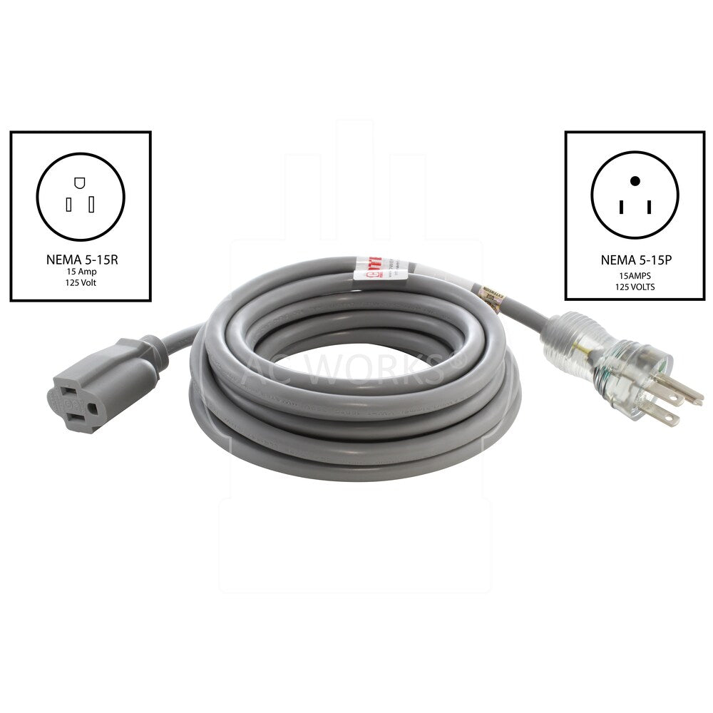 20ft 13A 16/3 Medical Grade Extension Cord