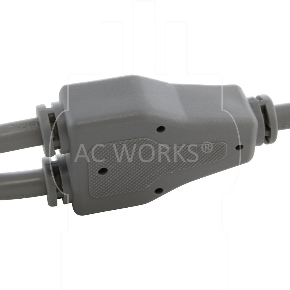 10ft 13A 16/3 Medical Grade Y-Cable with Two C13 Connectors