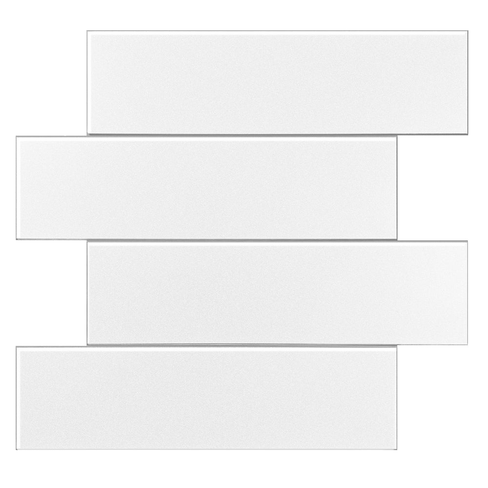 SPC Peel And Stick Backsplash Tile 11.81X10.83 White Long Subway