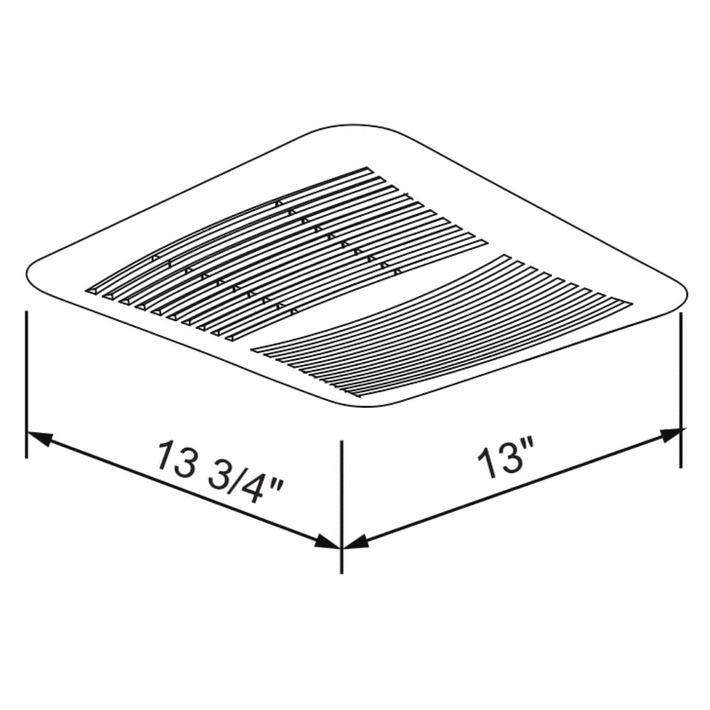 Cyclone Cyclone HushTone Low Profile, 3- speed, 50/ 80/ 100 CFM, 0.3/ 0.4/ 0.7 sones, Quiet Bathroom Fan, ENERGY STAR CERTIFIED