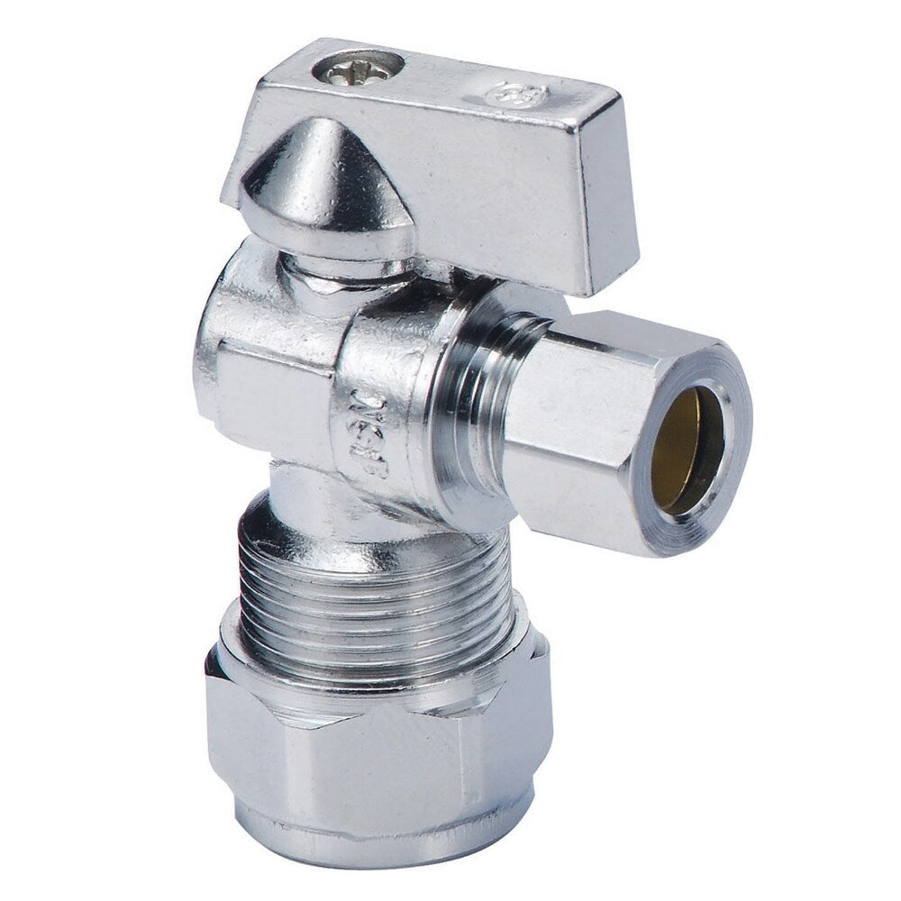 Vanne d'arrêt d'alimentation 5/8" OD Comp x 3/8" OD Comp. Angle quart de tour paquet de 25