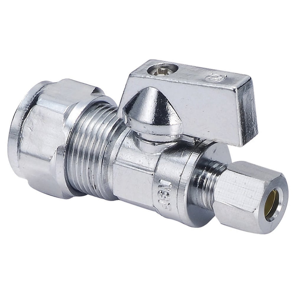 Vanne d'arrêt d'alimentation 5/8" OD Comp x 3/8" OD Comp. Quart de tour droit paquet de 25