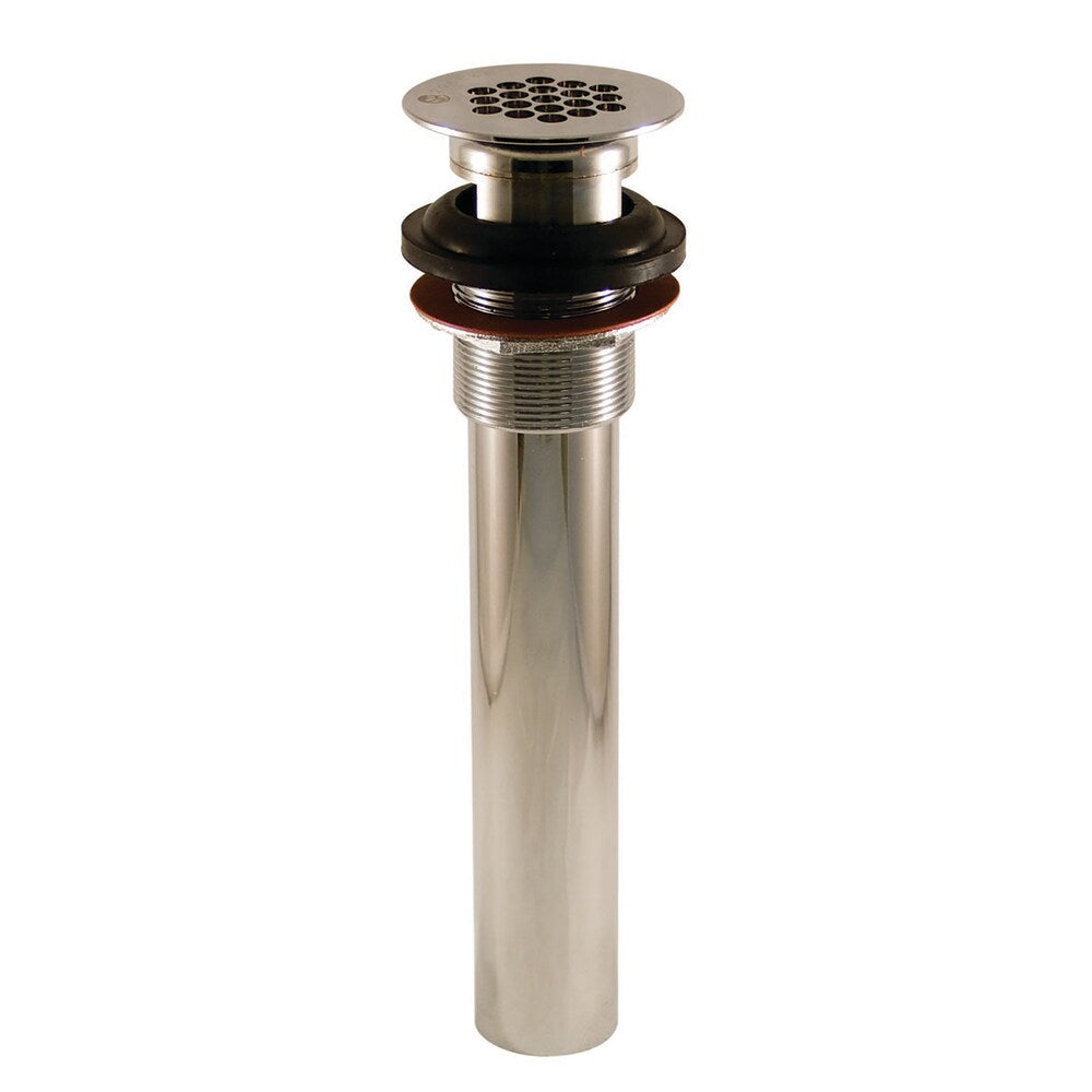 P.O. Plug 1-1/4 inch x 8 inch Brass with Chromed Grid Pack of 5