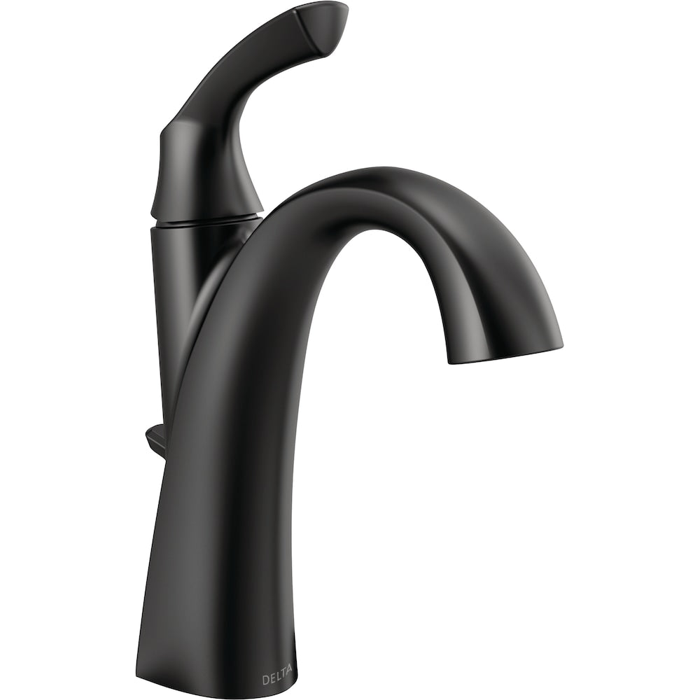 Sandover Single Handle Centerset Bathroom Faucet in Matte Black