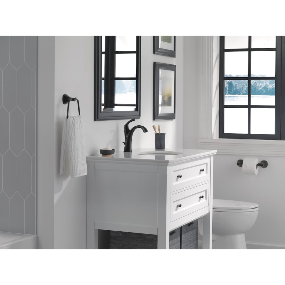 Sandover Single Handle Centerset Bathroom Faucet in Matte Black