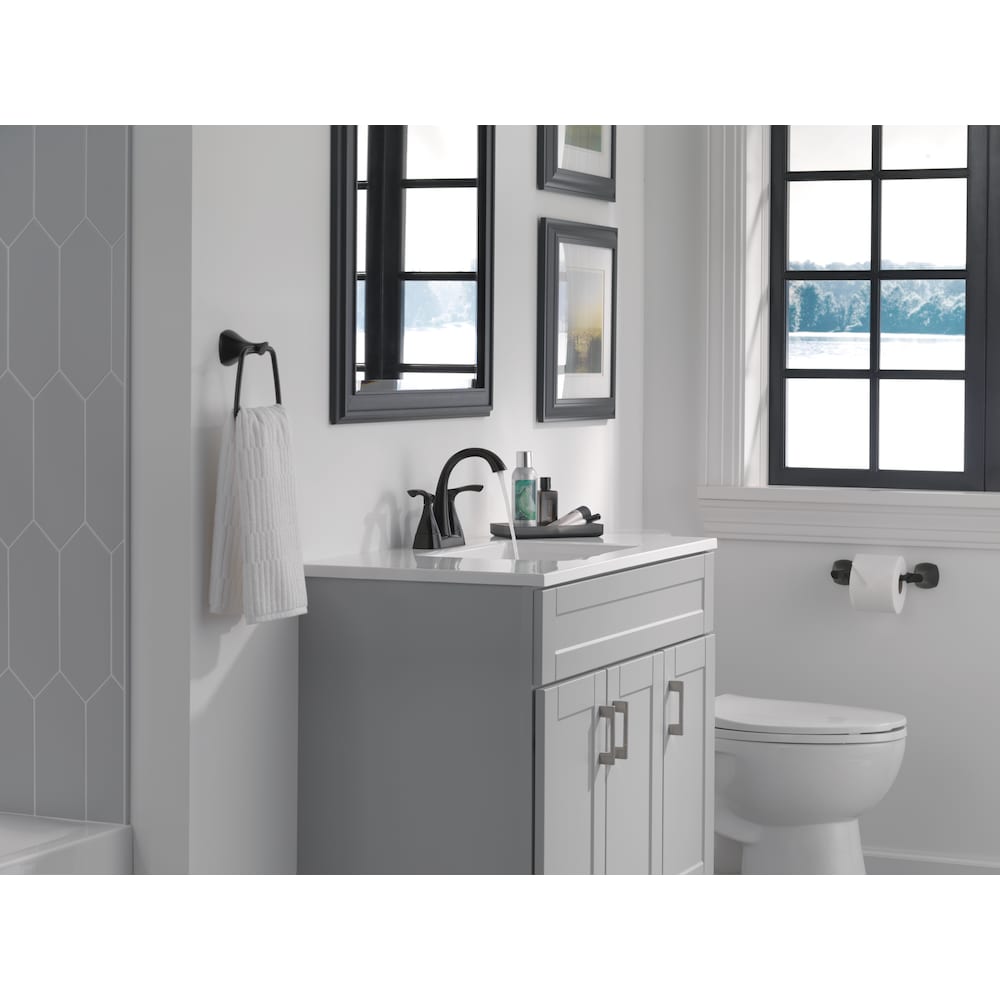 Sandover 2 Handle Centerset Bathroom Sink Faucet in Matte Black