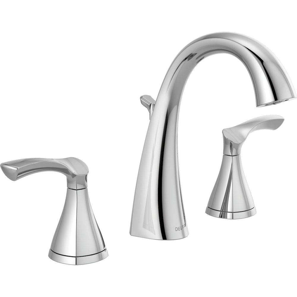 Robinet de salle de bain à deux poignées Sandover en chrome