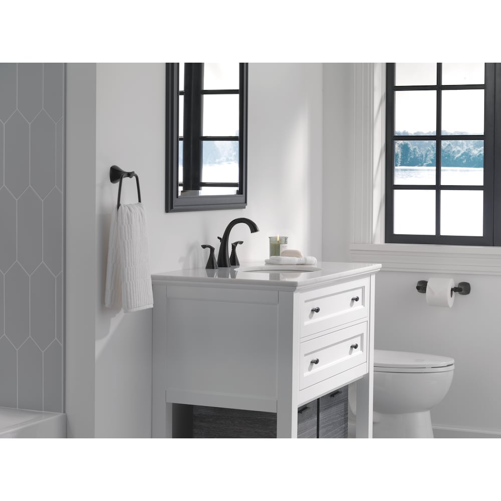 Robinet de salle de bain à deux poignées Sandover en noir mat