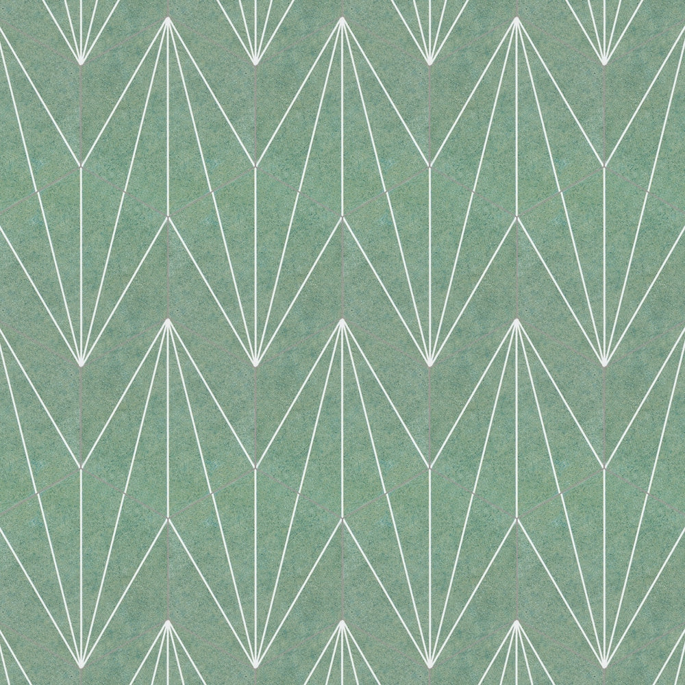 Sample - Aster Hex Verde 8-5/8 in. x 9-7/8 in. Porcelain Floor and Wall