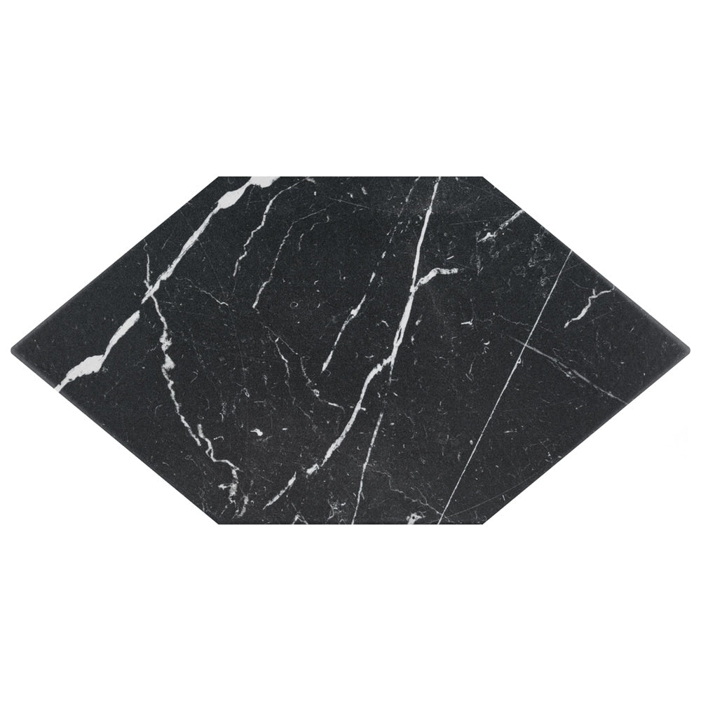 Marquina Kayak Black 6-1/2 in. x 12-1/2 in. Porcelain Floor and Wall Tile (8.4 sq. ft./Case)