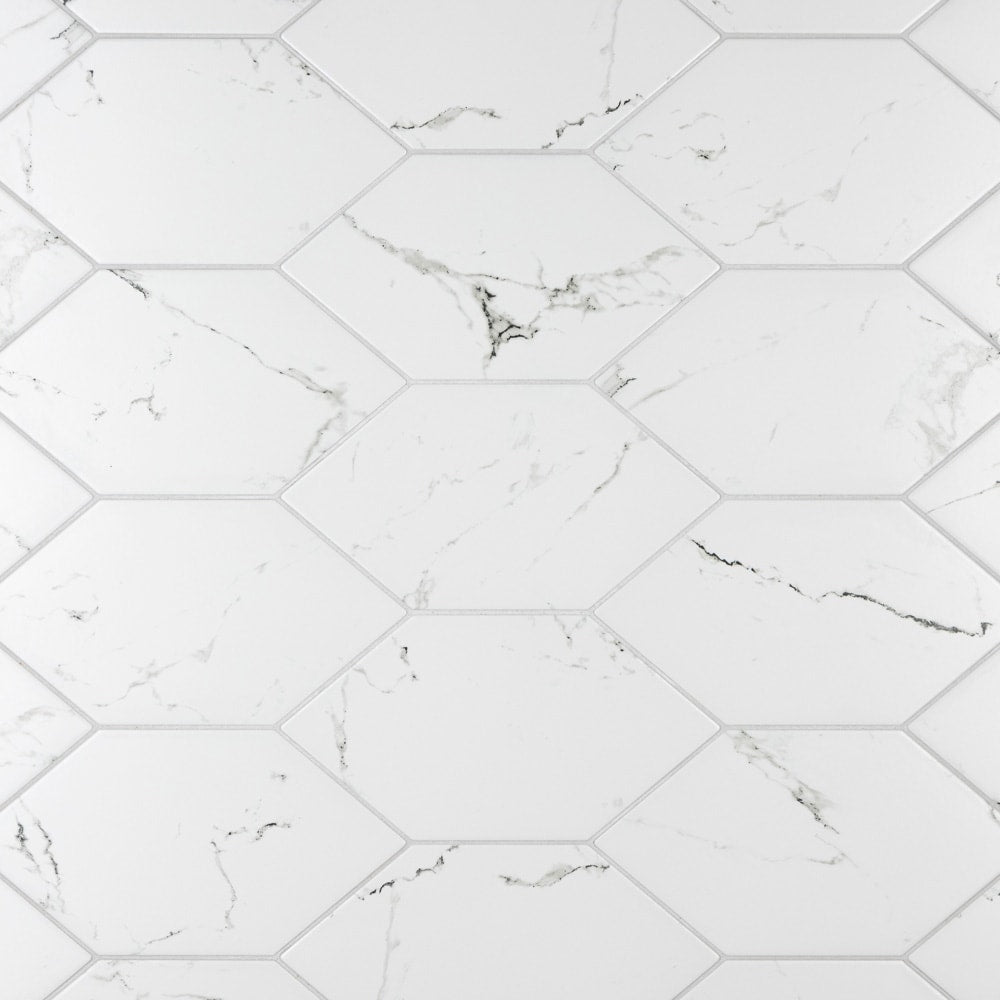 Sample - Timeless Calacatta Kayak 6-1/2 in. x 12-1/2 in. in. Porcelain Floor and Wall