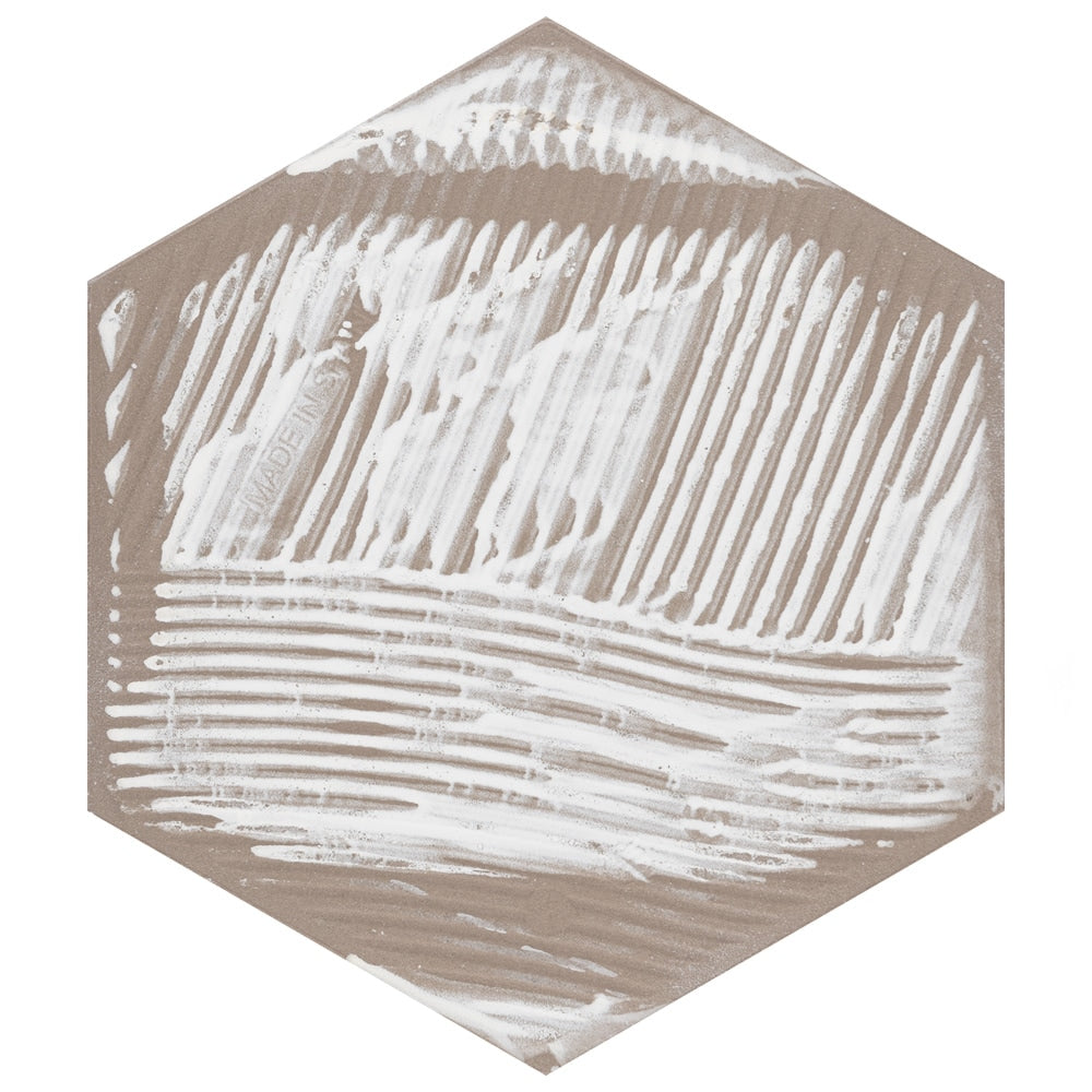 Sample - Venice Hex XT Silver 8-5/8 in. x 9-7/8 in. Porcelain Floor and Wall