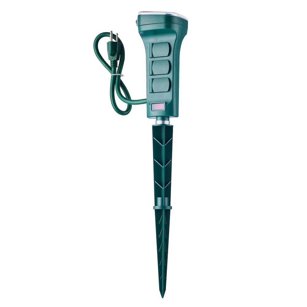 6-Outlet 15 Amps Smart Outdoor Power Stake Powered by Hubspace