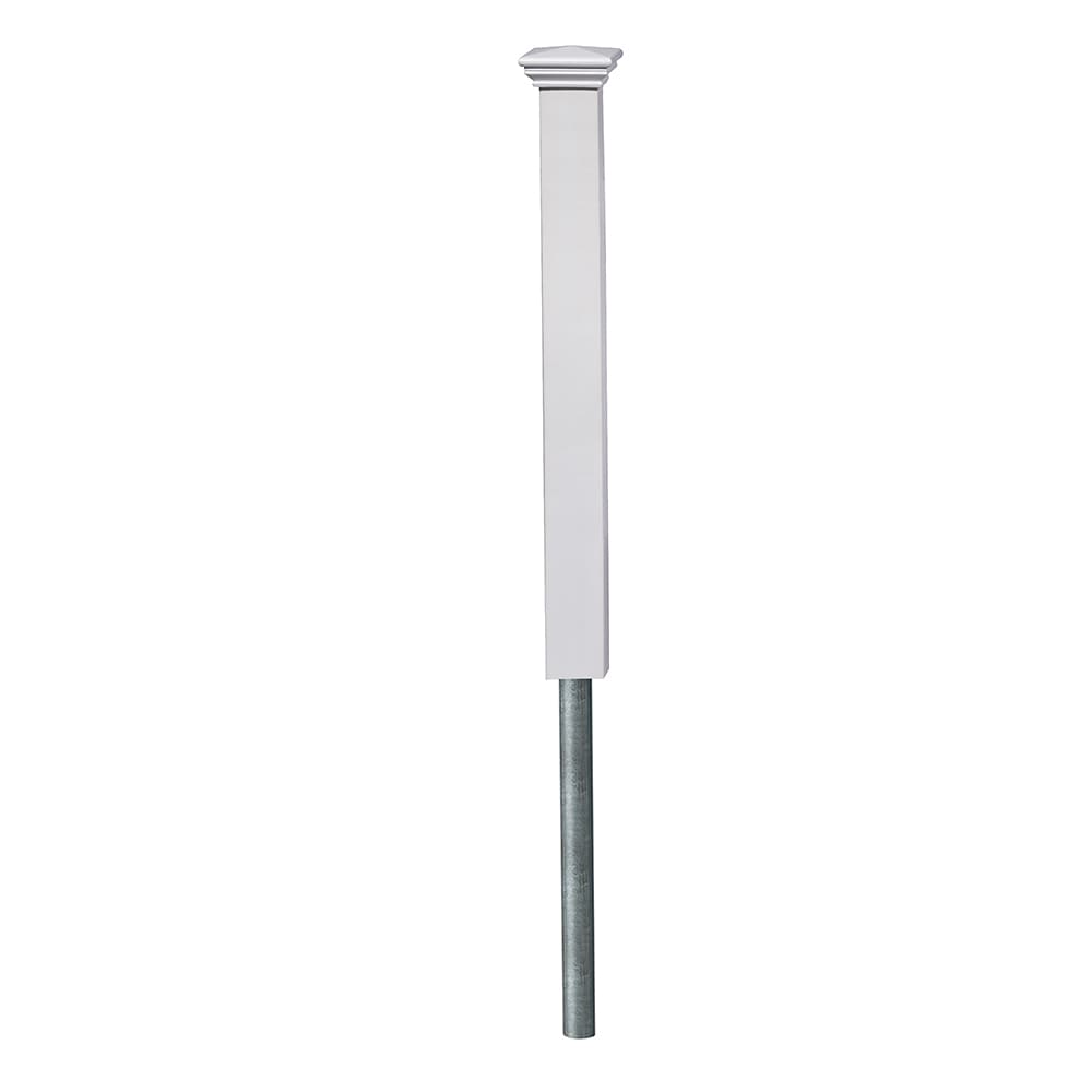 Newport 3.5-inch x 3.5-inch x 3.2ft Vinyl Finishing Post in White