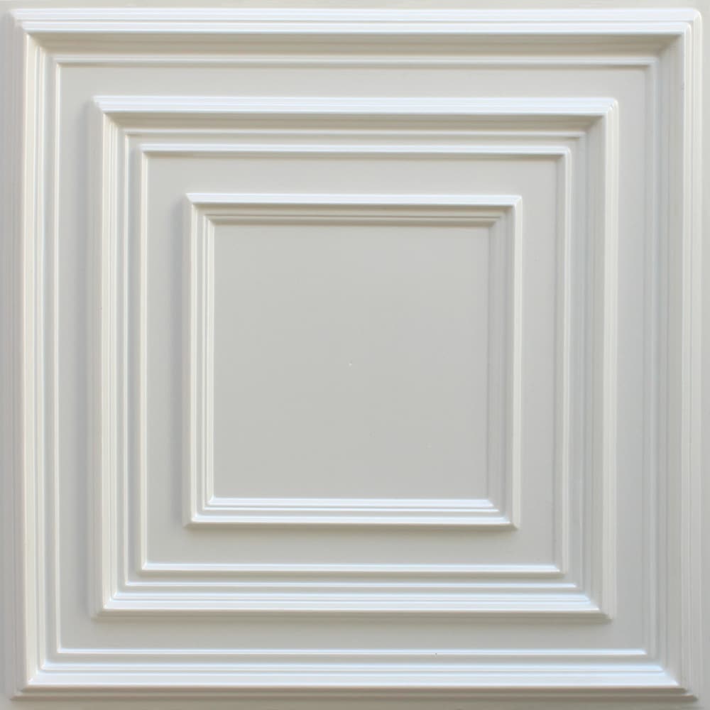 Falkirk Perth 2 ft. x 2 ft. Glue Up or Lay In Square Ceiling Panel in Silver
