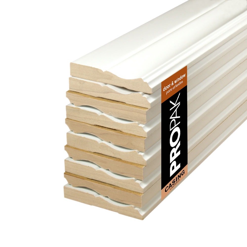 (10-Pack) 1/2-Inch x 3.1/4-Inch x 96-inch Primed Finger Joint Poplar Colonial Baseboard ValuPak