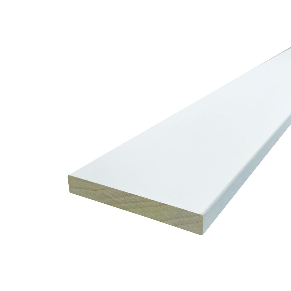 (10-Pack) 1/2-Inch x 3.1/2-Inch x 96-inch Primed Finger Joint Poplar Modern Baseboard ValuPak