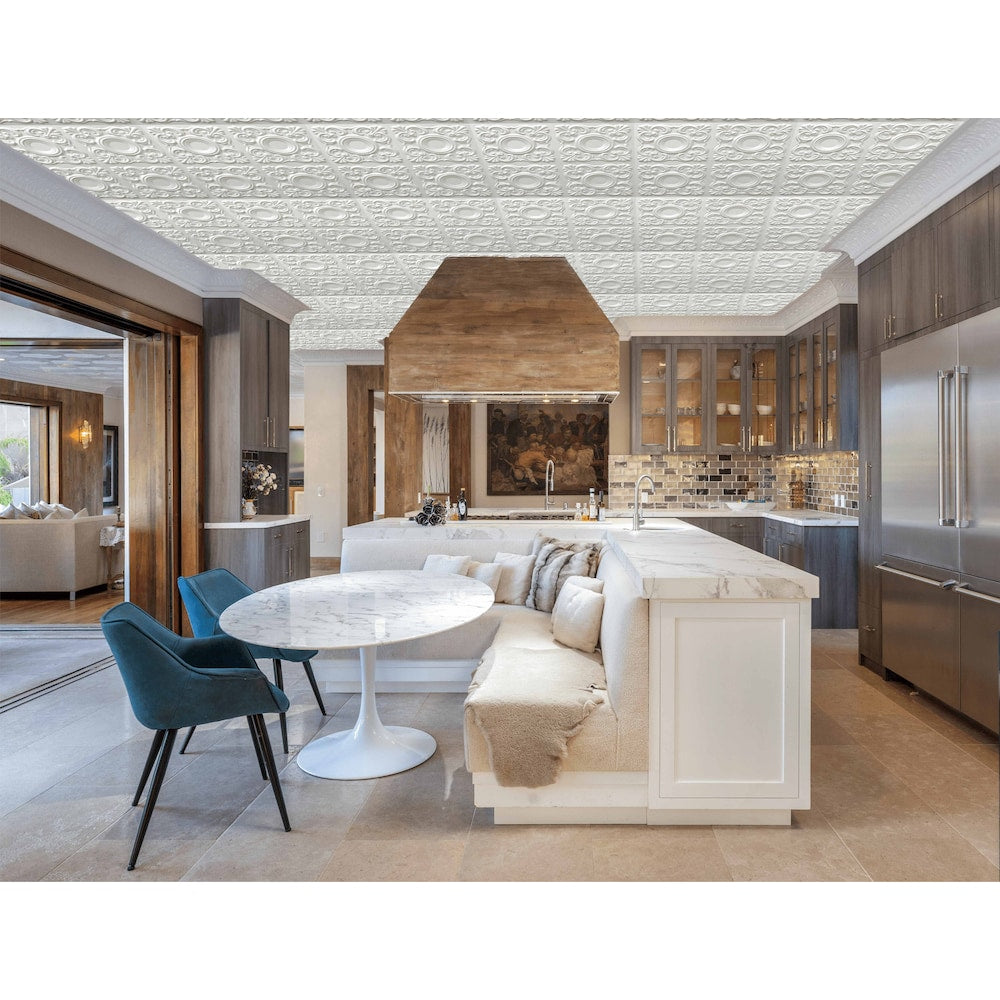 Falkirk Perth 2 ft. x 2 ft. Glue Up Ceiling Panel in Pearl White