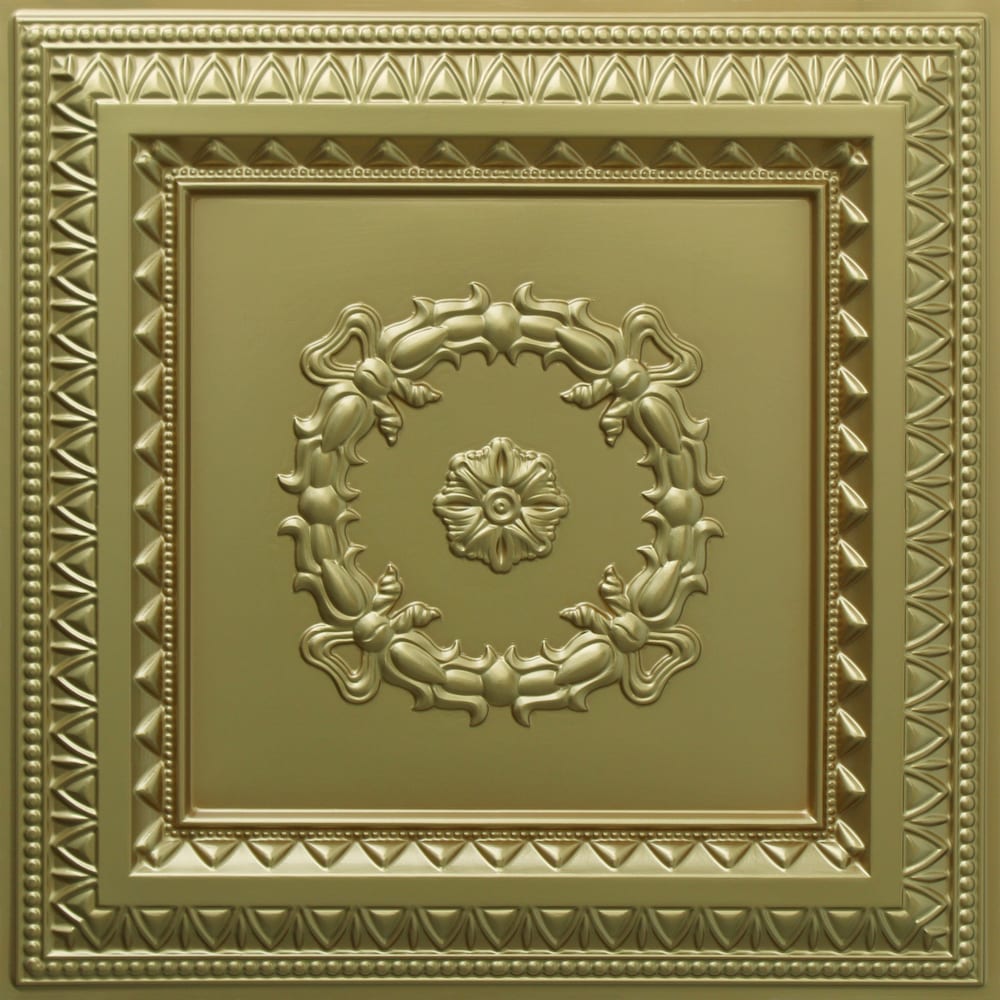 Falkirk Perth 2 ft. x 2 ft. Glue Up or Lay In Ceiling Panel in Brass
