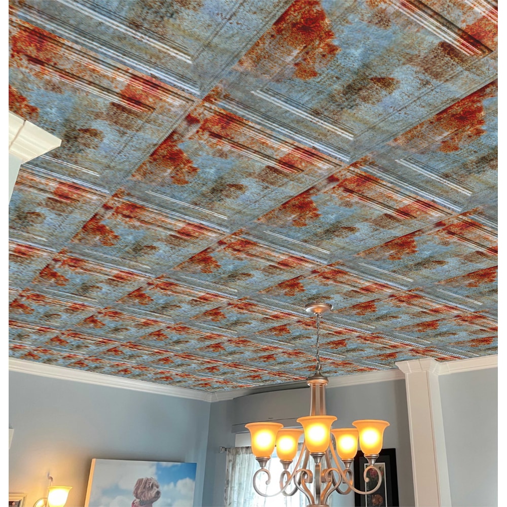 Falkirk Perth 2 ft. x 2 ft. Lay In Traditional Ceiling Panel in Old Tin Roof