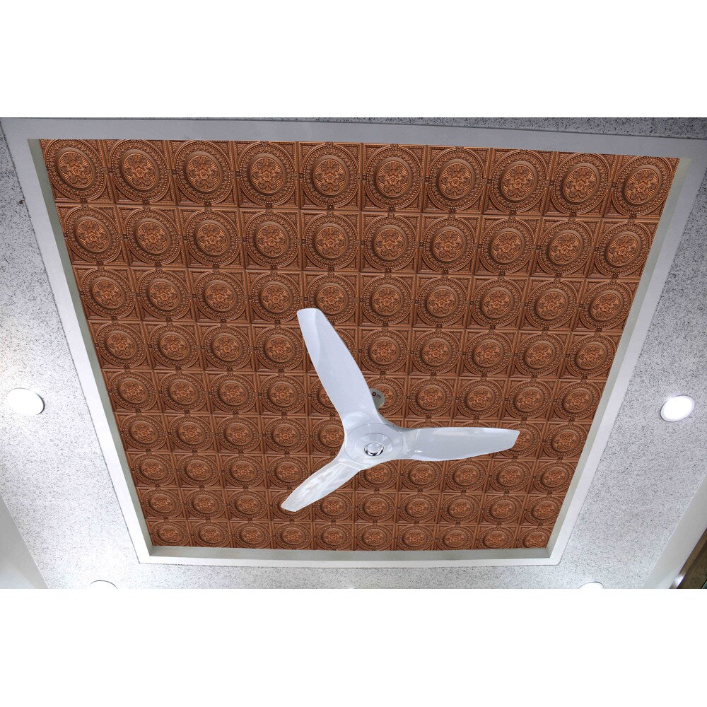 Falkirk Perth 2 ft. x 2 ft. Glue Up or Lay In Damask Ceiling Panel in Antique Copper (10-Pack)