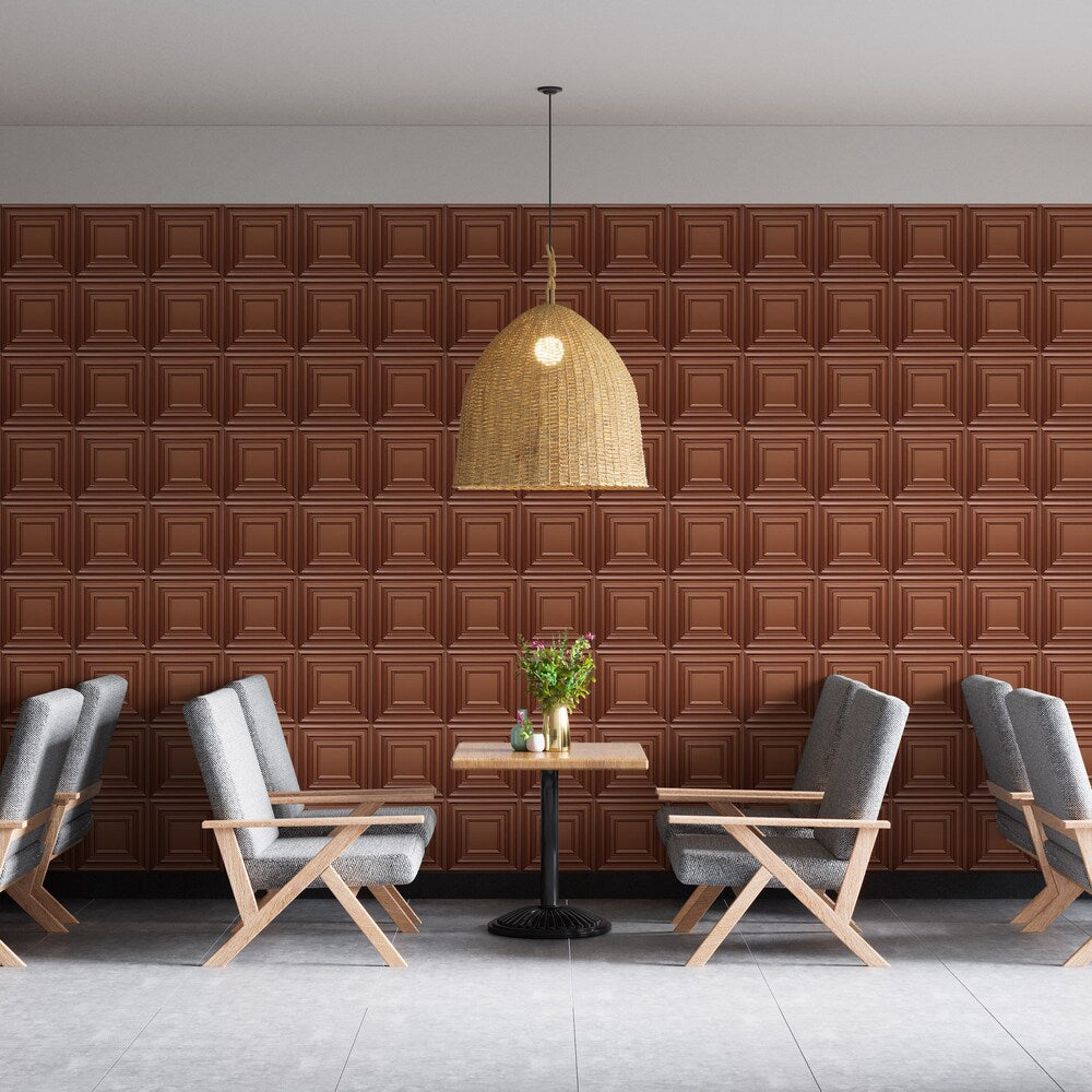 Falkirk Perth 2 ft. x 2 ft. Glue Up or Lay In Ceiling Panel in Copper (10-Pack)