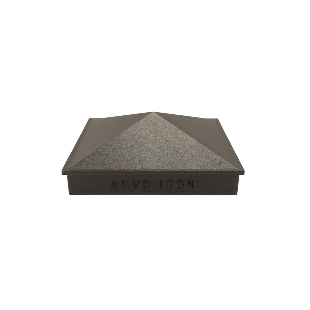3-1/2 in. x 3-1/2 in. Black Pyramid Aluminum Post Cap