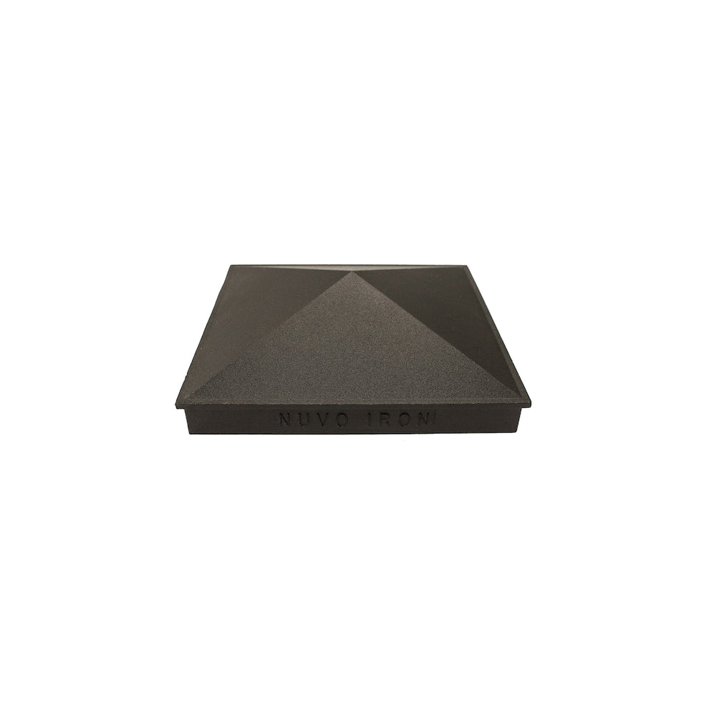 6 in. x 6 in. Black Pyramid Aluminum Post Cap