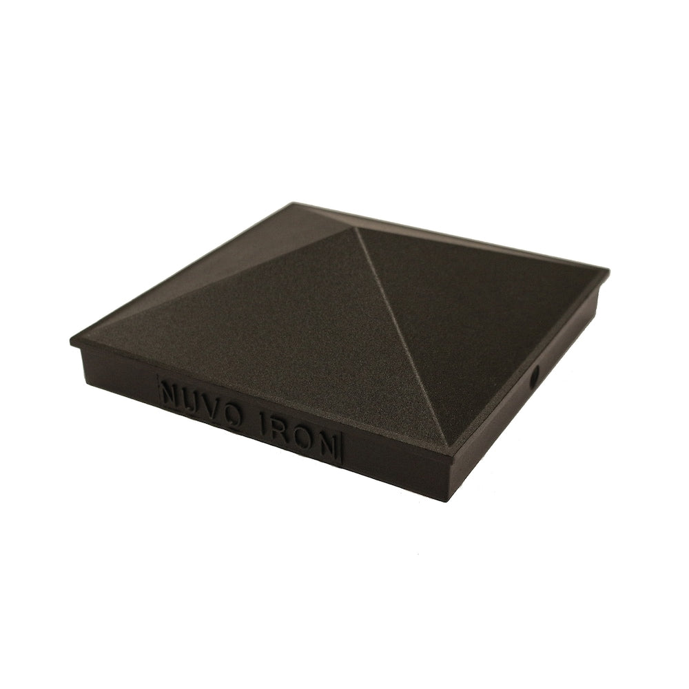 6 in. x 6 in. Black Pyramid Aluminum Post Cap