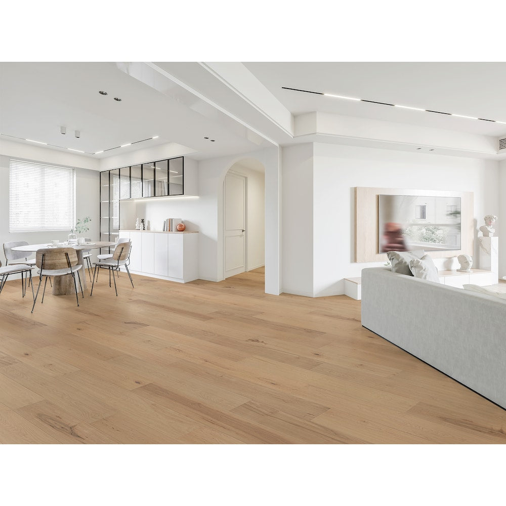 Morning Maple Random L x 6.5 in. W x 7mm Beige Interlocking Engineered Waterproof Hardwood Flooring (21.80 sq.ft./case)