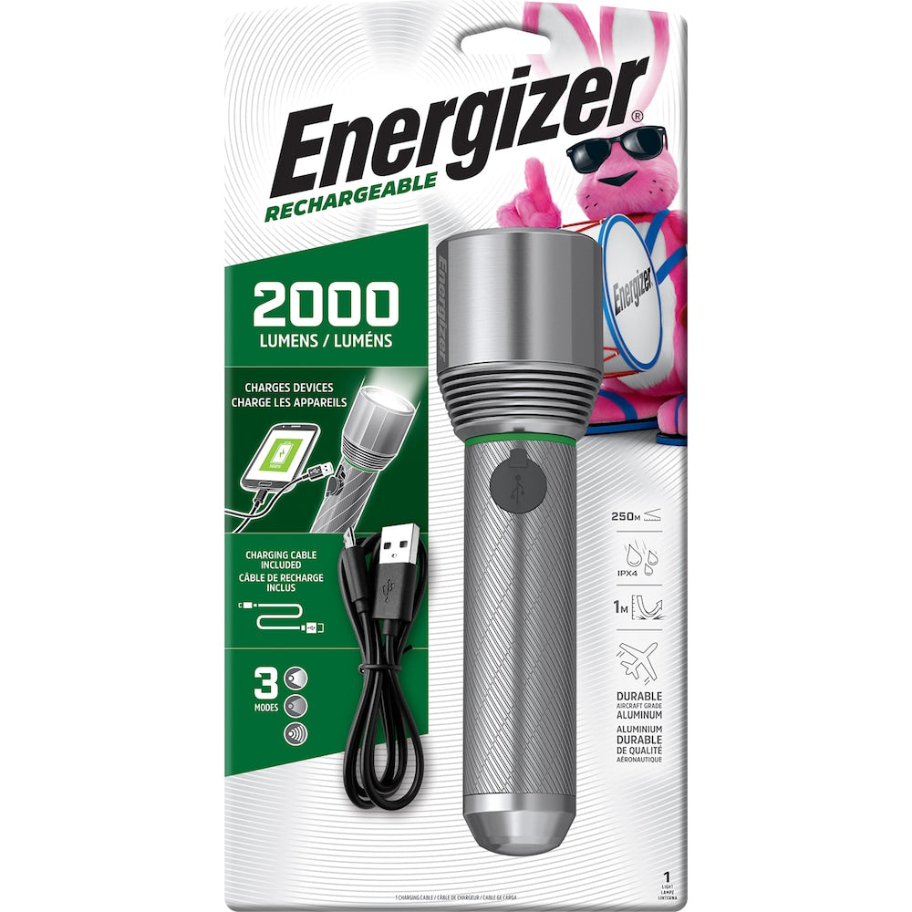 Lampe LED rechargeable en métal 2000 lumens