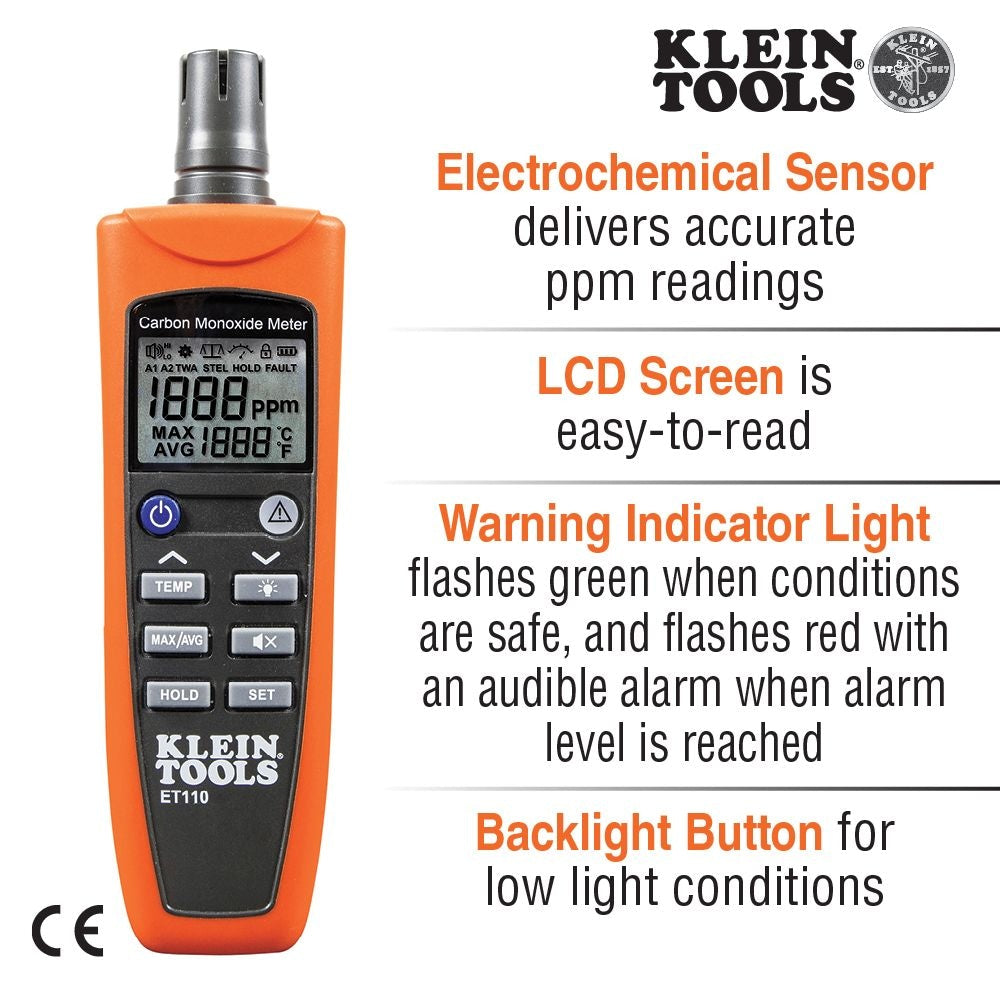 Carbon Monoxide Detector with Carry Pouch and Batteries