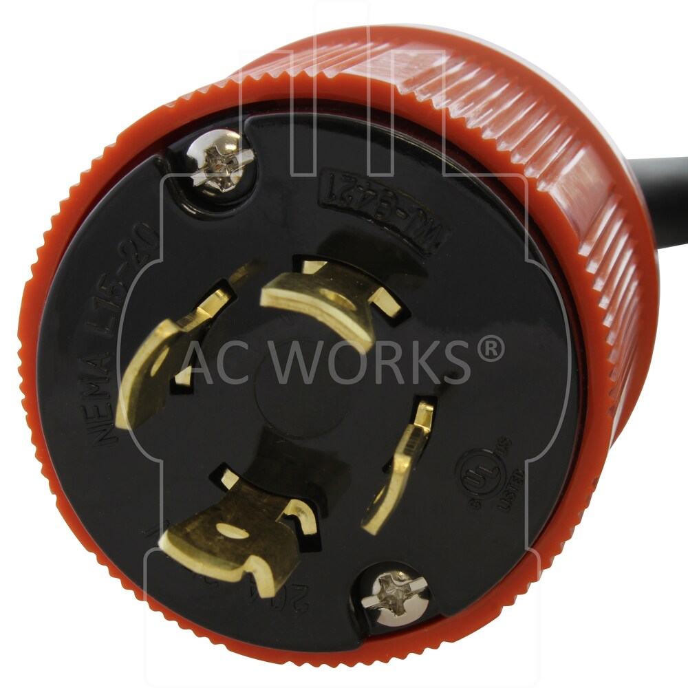 100ft SOOW 12/4 NEMA L15-20 20A 3-Phase 250V Industrial Rubber Extension Cord
