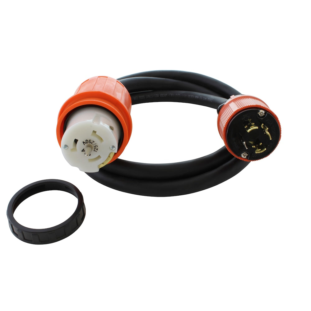 25ft Temp Power L14-20P 20A 4-Prong Locking Plug to CS6364 50A Connector