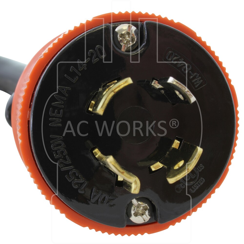 25ft Temp Power L14-20P 20A 4-Prong Locking Plug to CS6364 50A Connector