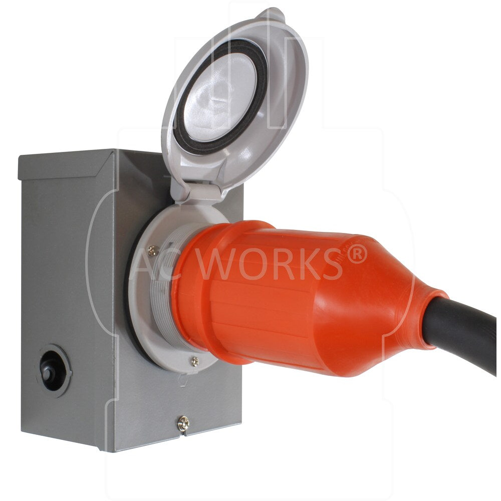 25ft Temp Power L14-20P 20A 4-Prong Locking Plug to CS6364 50A Connector