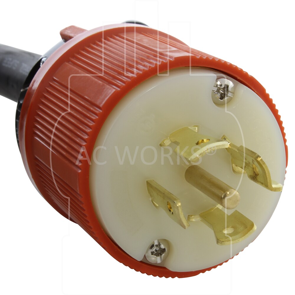 25ft SOOW 12/5 NEMA L21-20 20A 3-Phase 120/208V Industrial Rubber Extension Cord