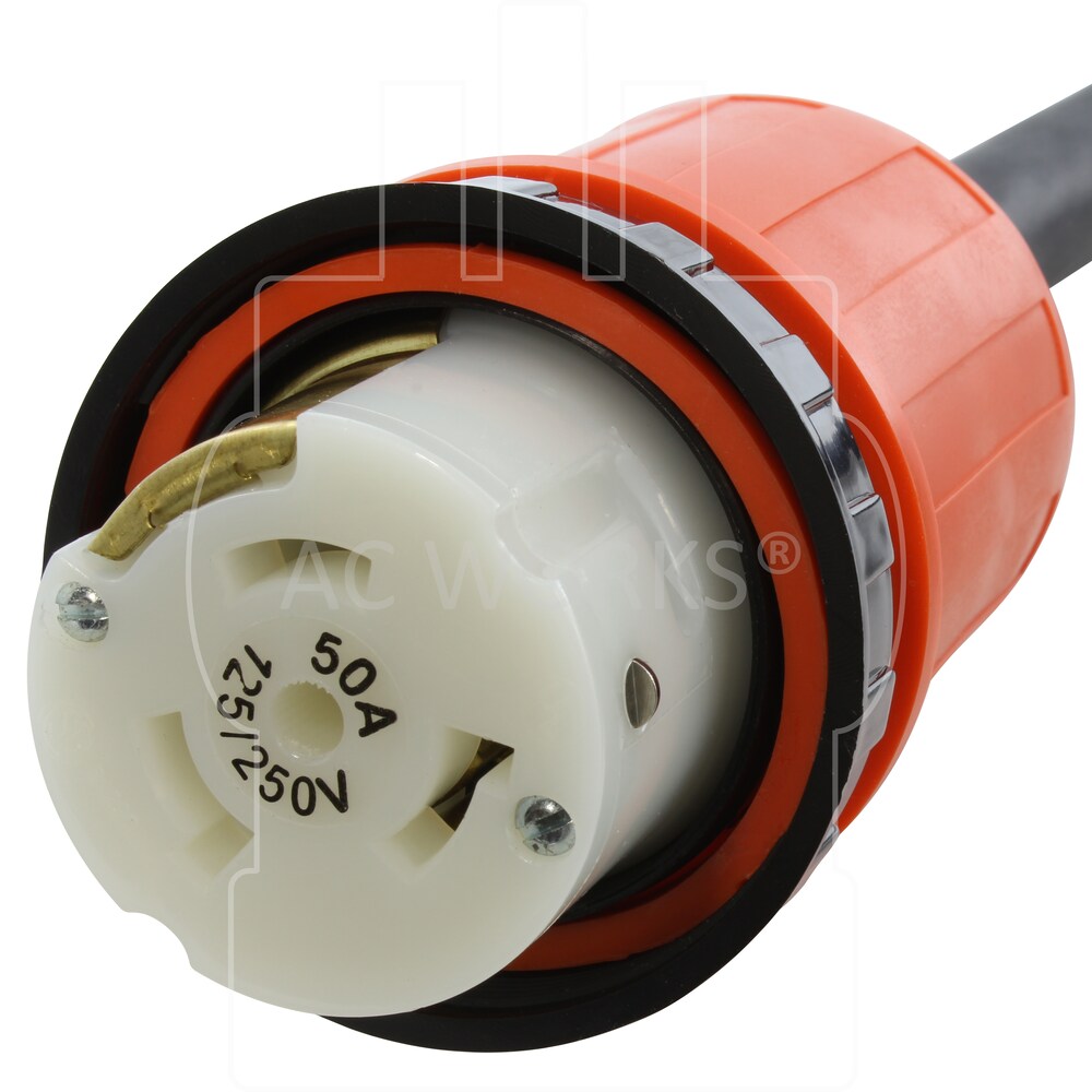 25ft 6/4 SOOW NEMA SS2-50 50A 125/250V Marine Boat Rubber Power Cord