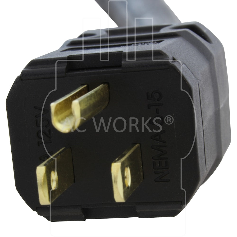 10ft SOOW 10 Gauge NEMA 5-15P to NEMA 5-20R 15/20A Super Duty Rubber Extension Cord