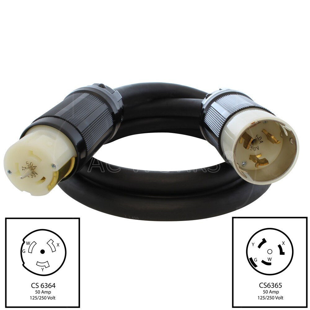 10ft SOOW 6/4 CS6365/ CS6364 Temp Power 50A Generator Cord