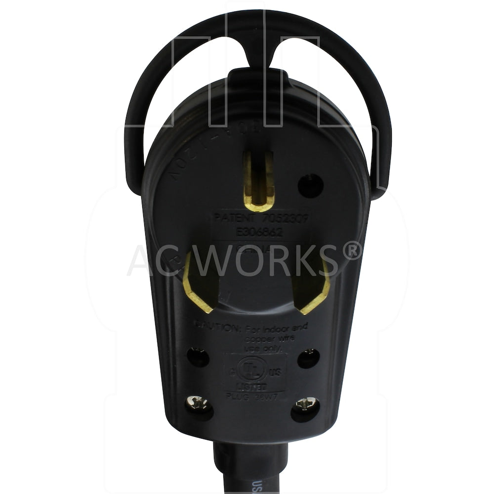 75ft 30A 125V NEMA TT-30 RV Rubber Extension Cord With Handle