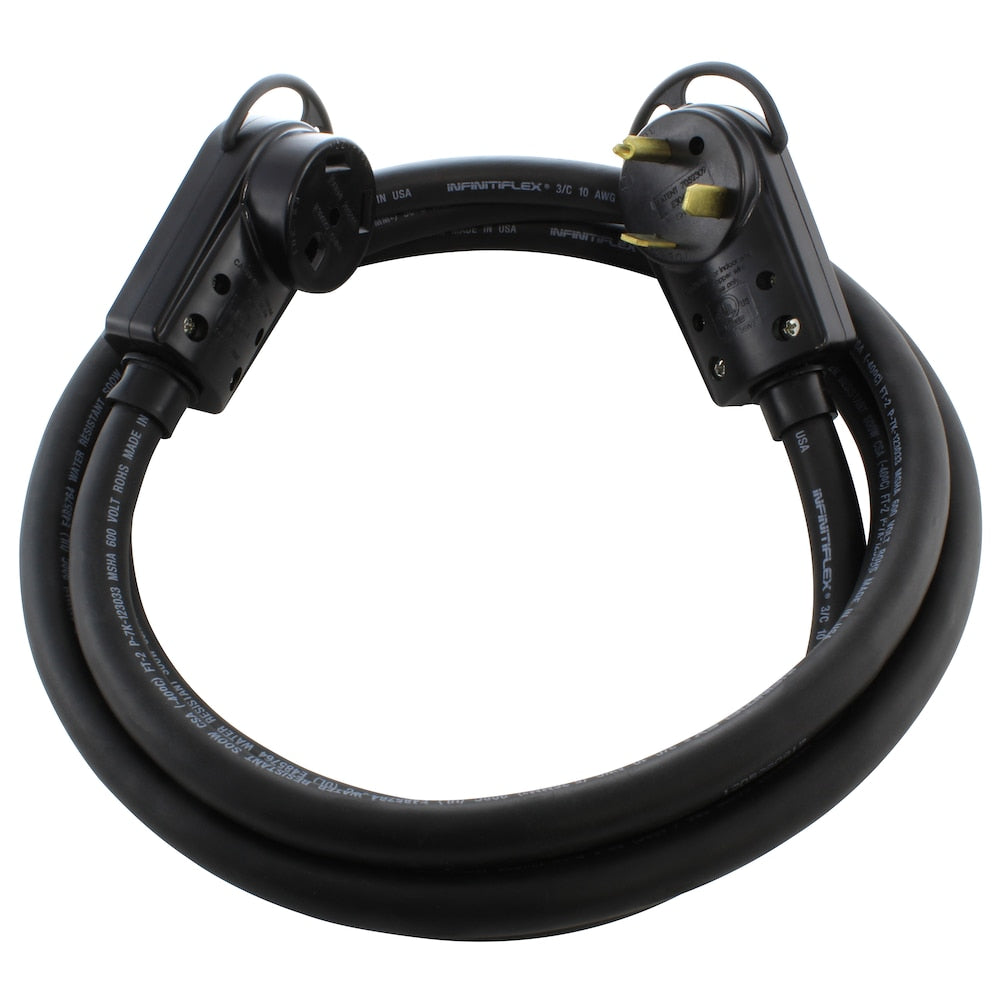 75ft 30A 125V NEMA TT-30 RV Rubber Extension Cord With Handle