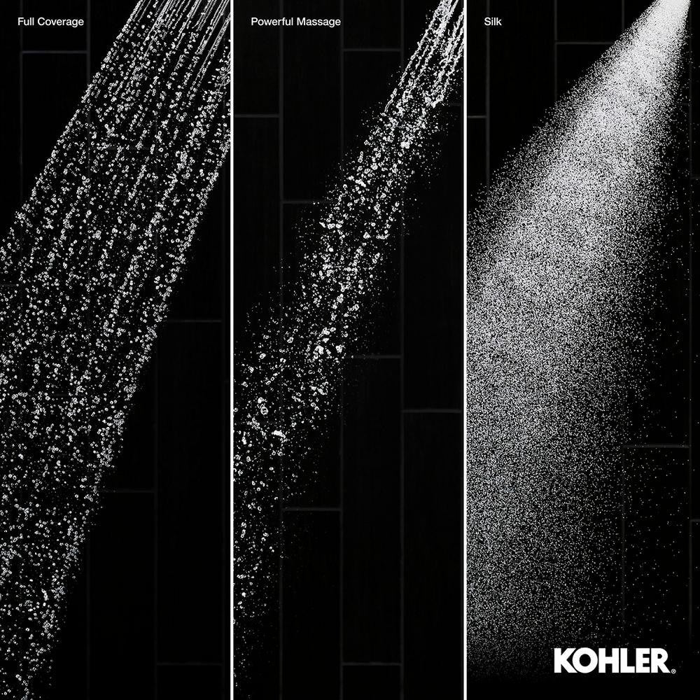 Ensemble combiné 3 en 1 de pomme de douche, pomme de douche à effet pluie et barre de douche à main Windet, montage mural simple en noir mat