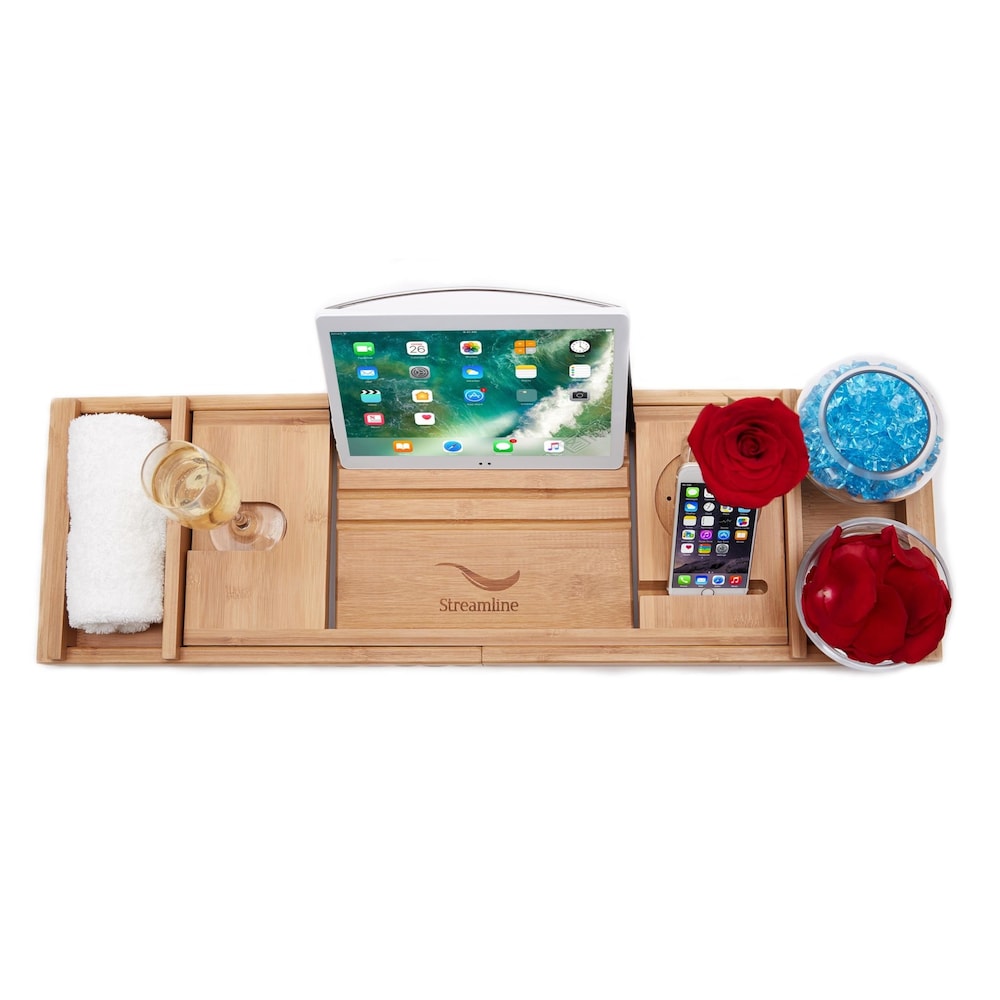 Baignoire ovale en acrylique sur pattes de 63 pouces N342BGL-CH et plateau en blanc brillant avec drain réversible