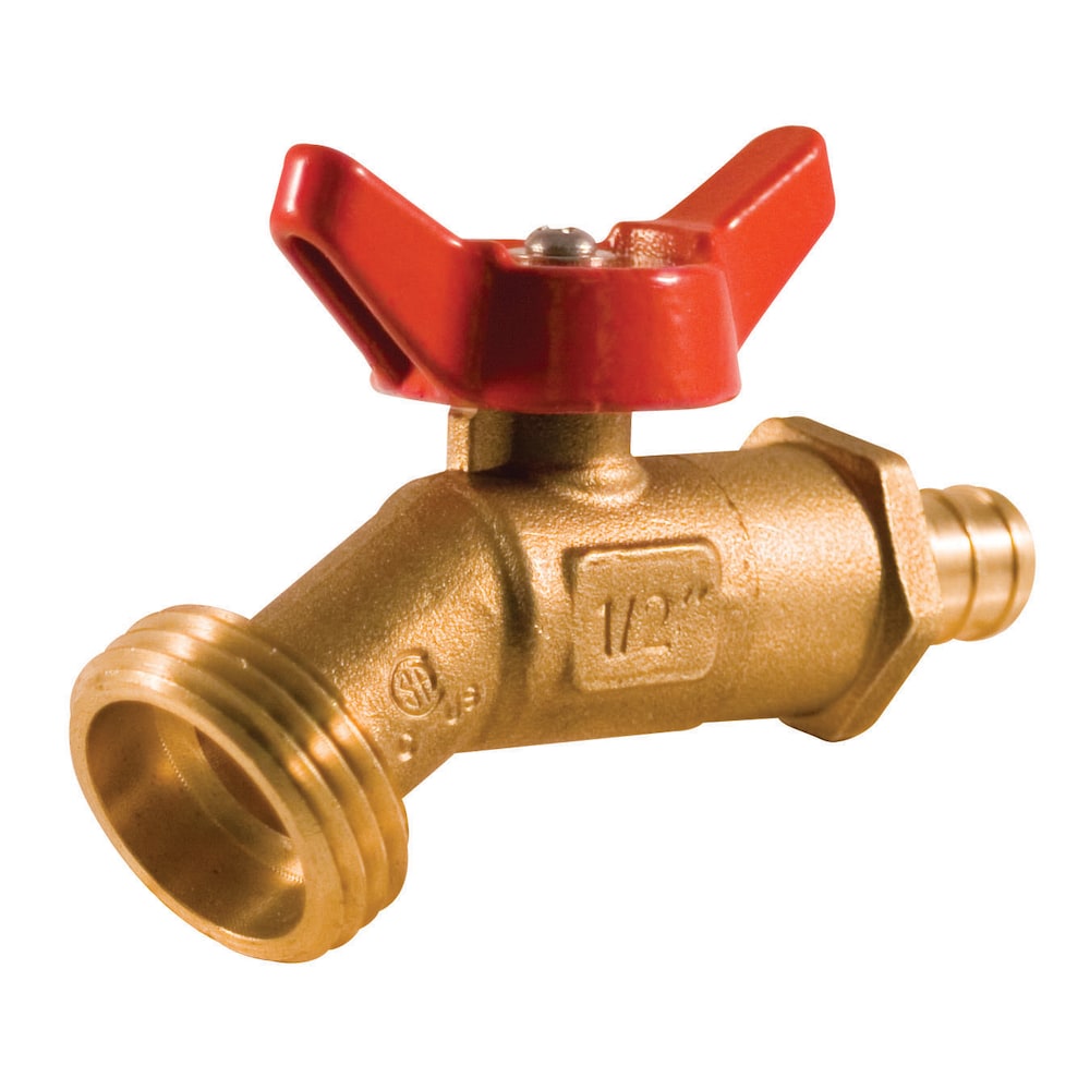 Boiler Drain Valve 1/2-inch PEX Angle Brass Quarter Turn Pack of 12