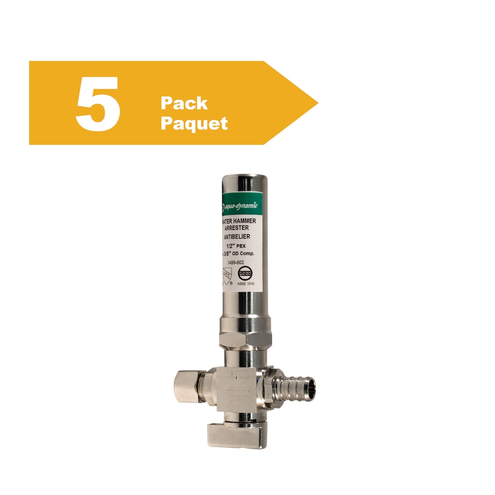 Arrester Valve Straight 1/2-inch PEX x 3/8-inch OD Comp Lead Free Pack of 5