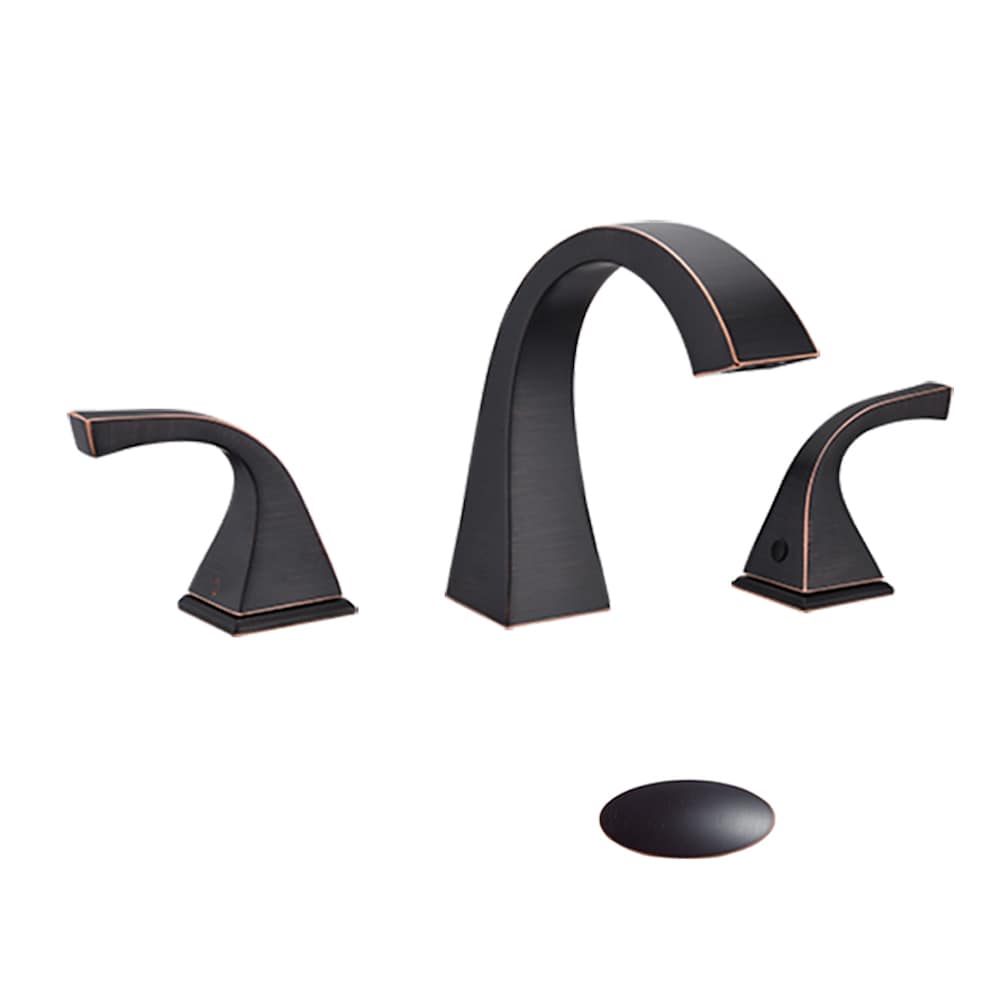 8 in. Widespread 2-Handle Bathroom Faucet with Drain Assembly in Oil Rubbed Bronze