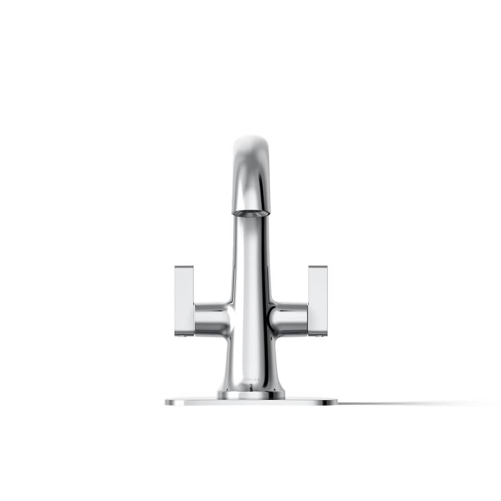Robinet de lavabo de salle de bain monobloc Setra à 2 poignées en chrome