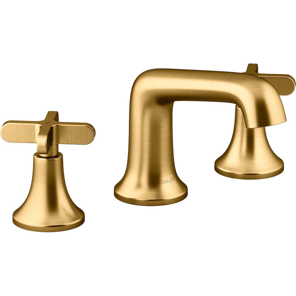 Robinet de lavabo de salle de bains à 2 poignées avec poignées croisées Setra en or